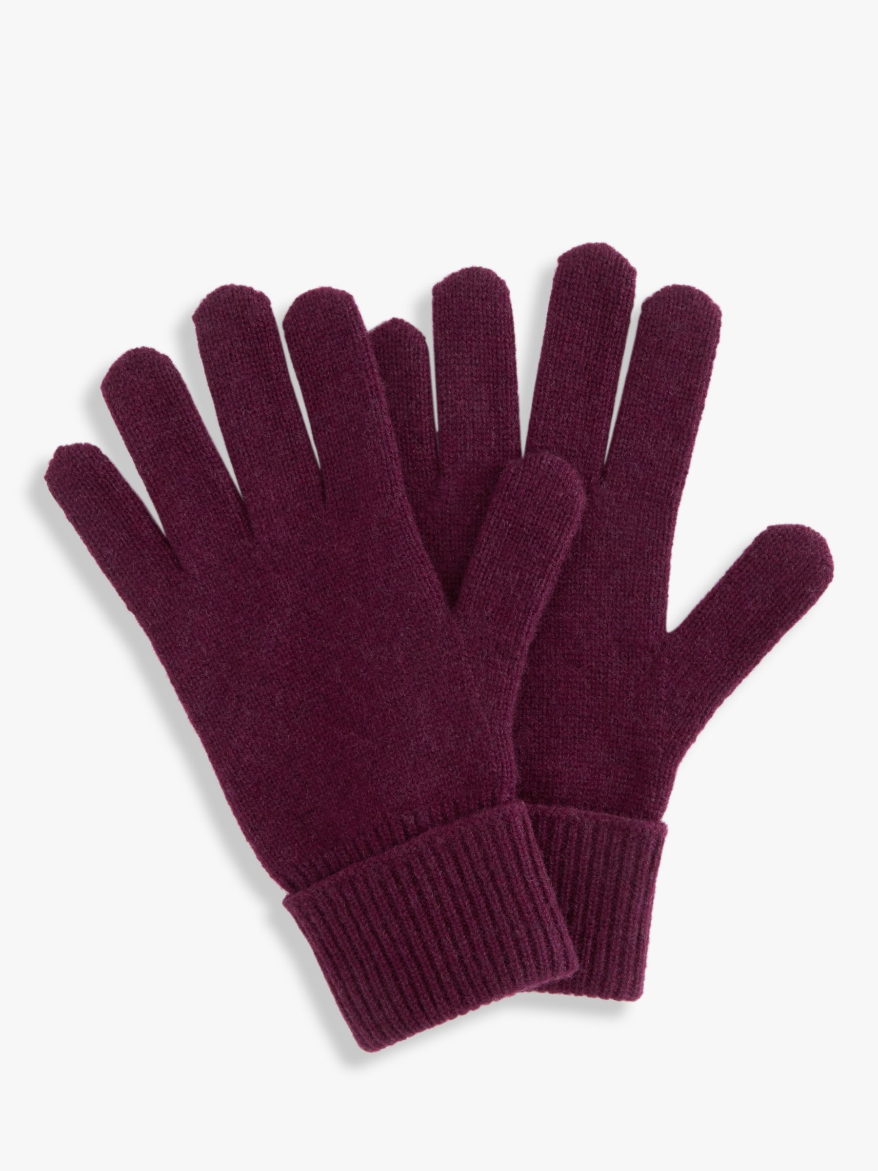 John Lewis Cashmere Gloves, Berry