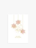Art File Pink Stars Bat Mitzvah Card