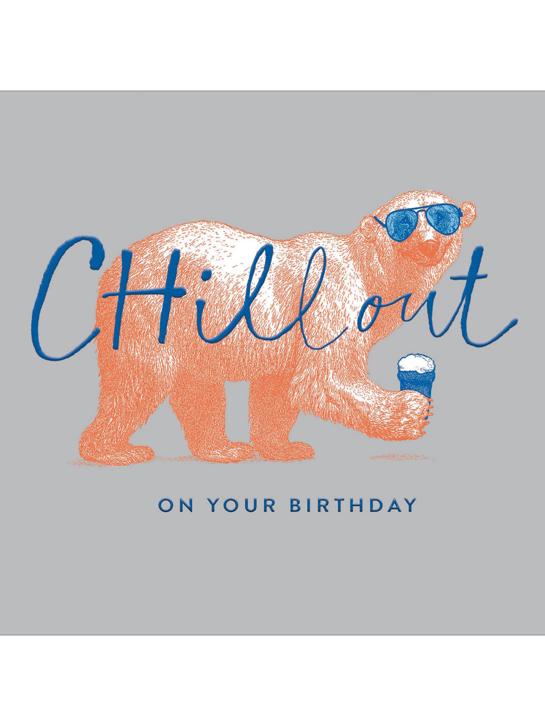 Cardmix Bear Chill Out Birthday Card