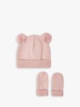 Katie Loxton Baby Hat & Mittens Gift Set, Pink