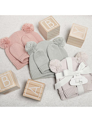 Katie Loxton Baby Hat & Mittens Gift Set, Sage