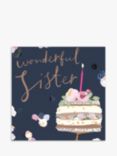 Woodmansterne Cake Wonderful Sister Birthday Card