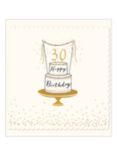 The Proper Mail Company Gold Cake 30th Birthday Card