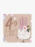 Woodmansterne Cake & Candles 40th Birthday Card