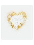The Proper Mail Company Gold Heart Engagement Card