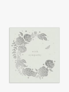 The Proper Mail Company Floral Wreath Sympathy Card