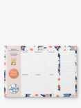 Busy B Floral Weekly Planner Pad, Blue/Multi