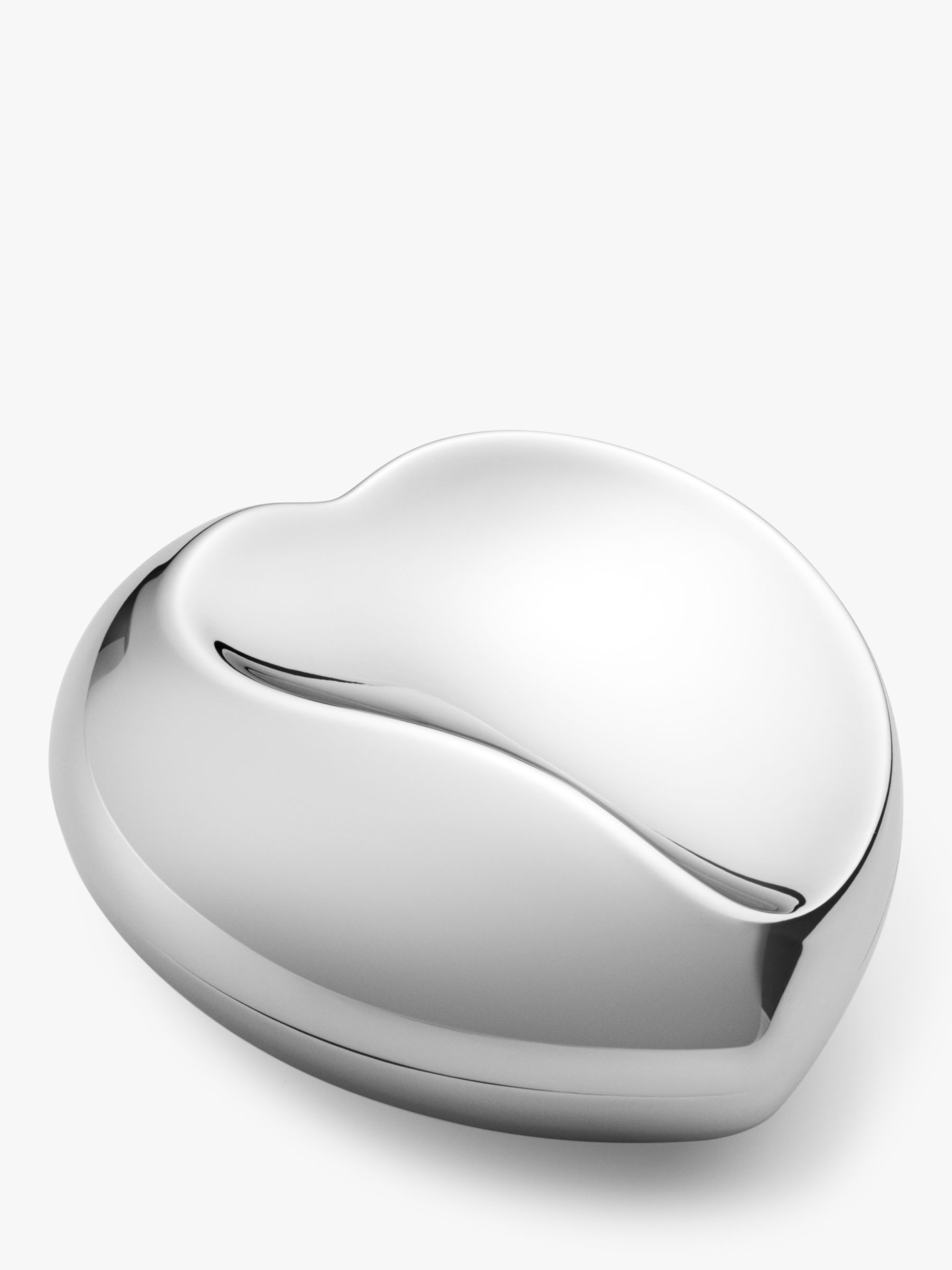 Georg Jensen Heart Stainless Steel Trinket Dish, Small, Silver/Red