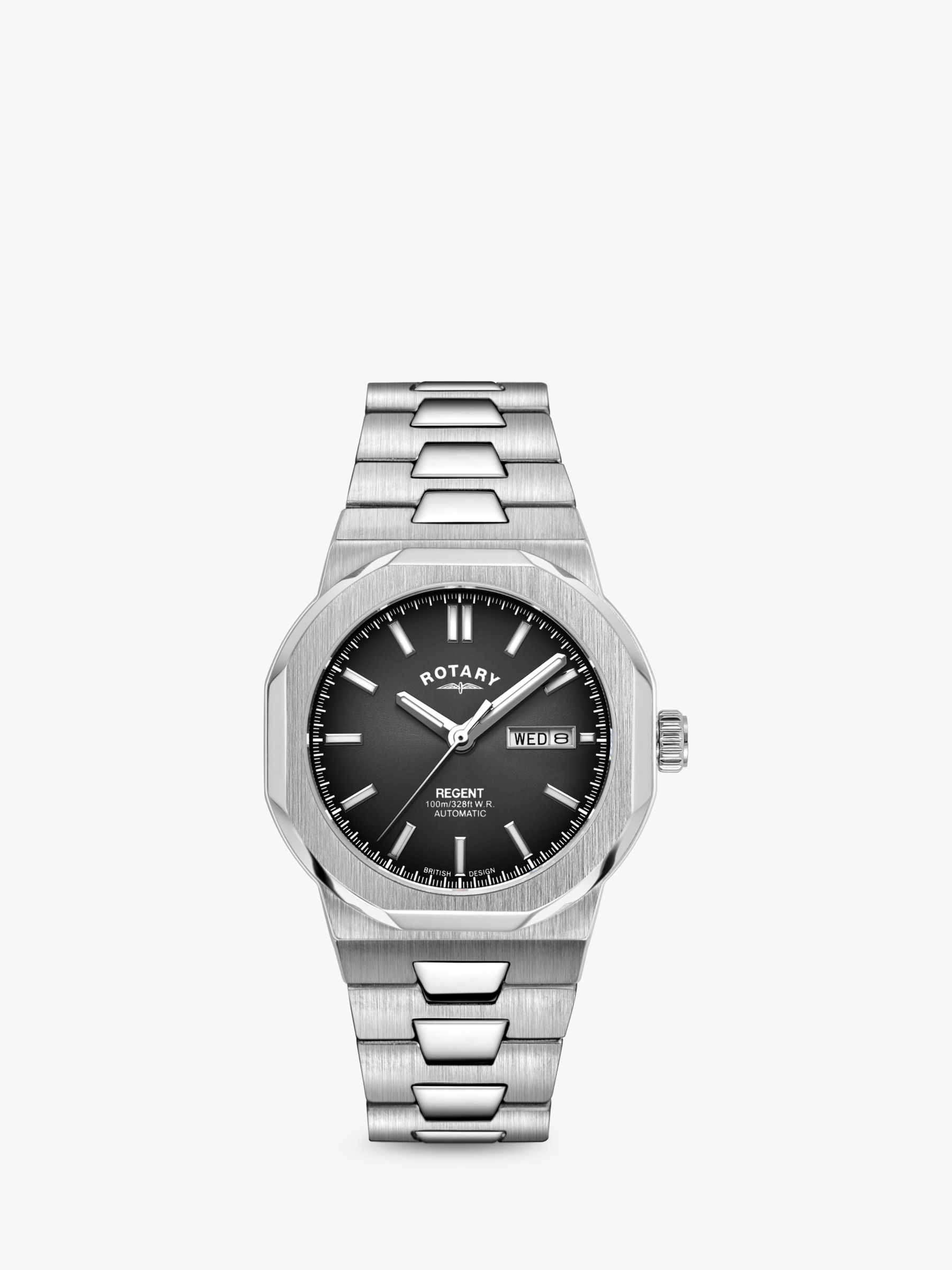 Buy Rotary Men's Regent Automatic Day Date Bracelet Strap Watch Online at johnlewis.com