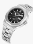 Rotary Men's Regent Automatic Day Date Bracelet Strap Watch, Silver/Black GB05490/04