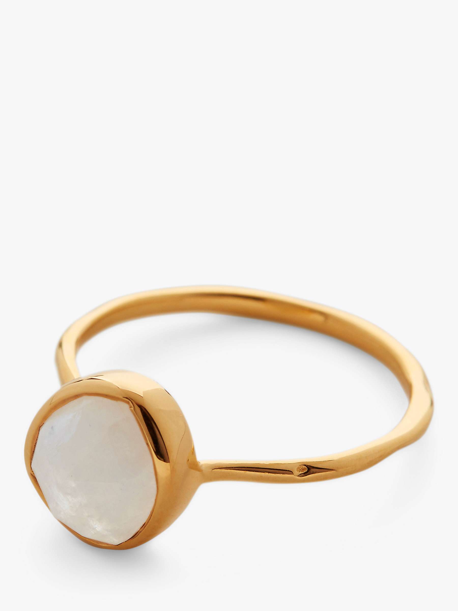 Buy Monica Vinader Siren Moonstone Stacking Ring, Gold/Neutral Online at johnlewis.com