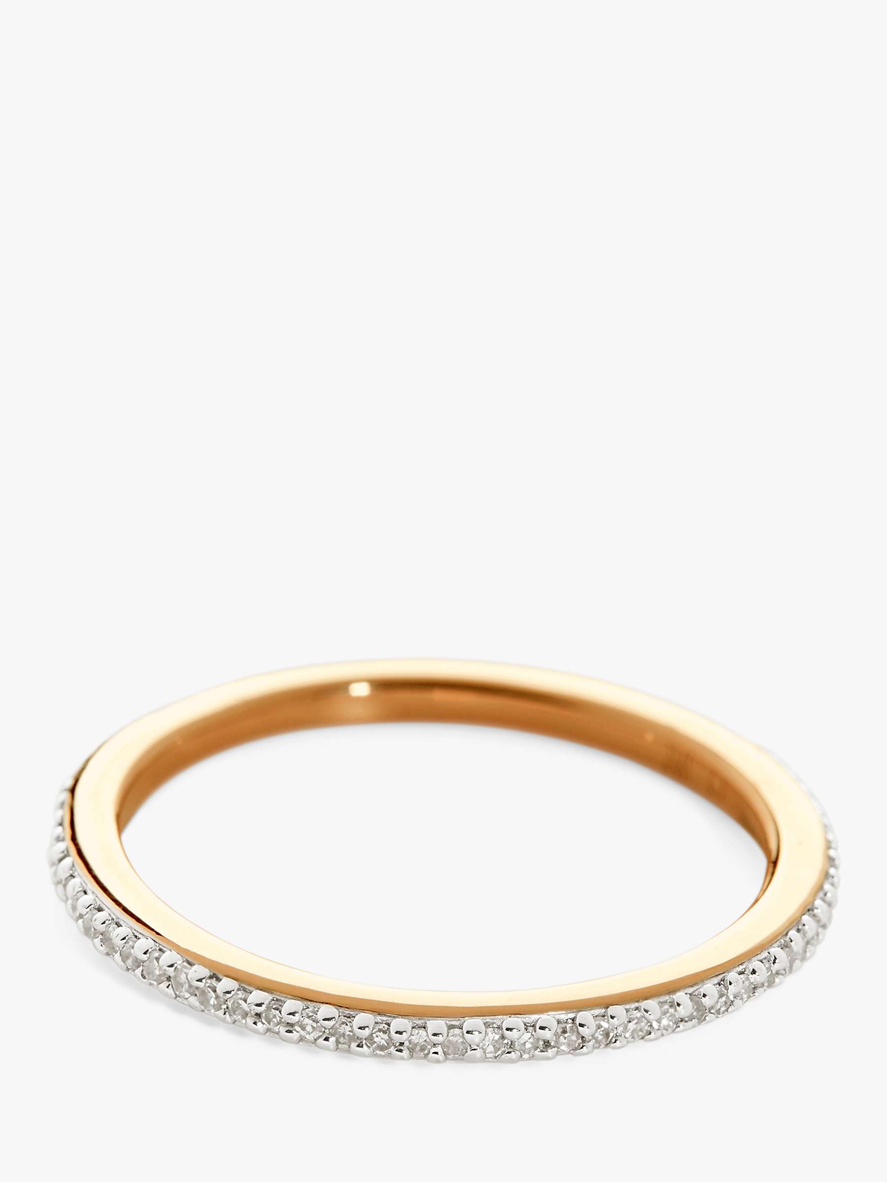Buy Monica Vinader Skinny Diamond Ring, Gold Online at johnlewis.com