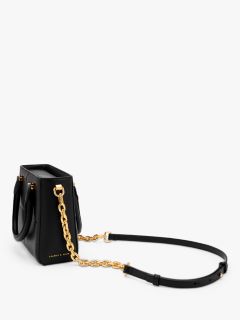 Charles & Keith boxy tote bag in black