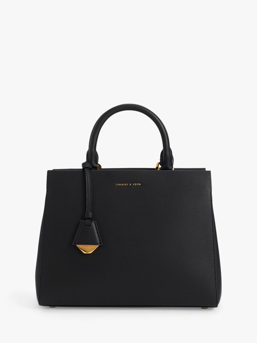 CHARLES & KEITH Classic Structured Handbag, Black