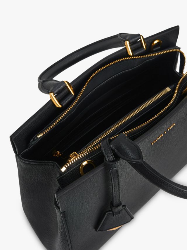 CHARLES & KEITH Classic Structured Handbag, Black
