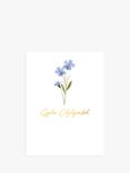 Art File Flower Gyda Chydydeimlad Welsh Language Sympathy Card