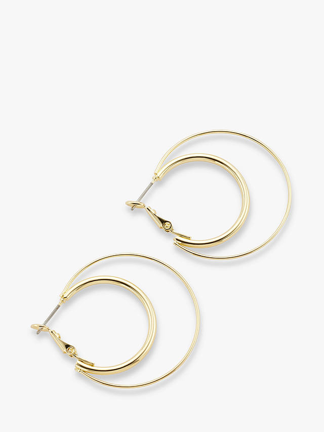 John Lewis Double Hoop Earrings, Gold