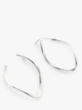 John Lewis Twisted Hoop Earrings, Silver