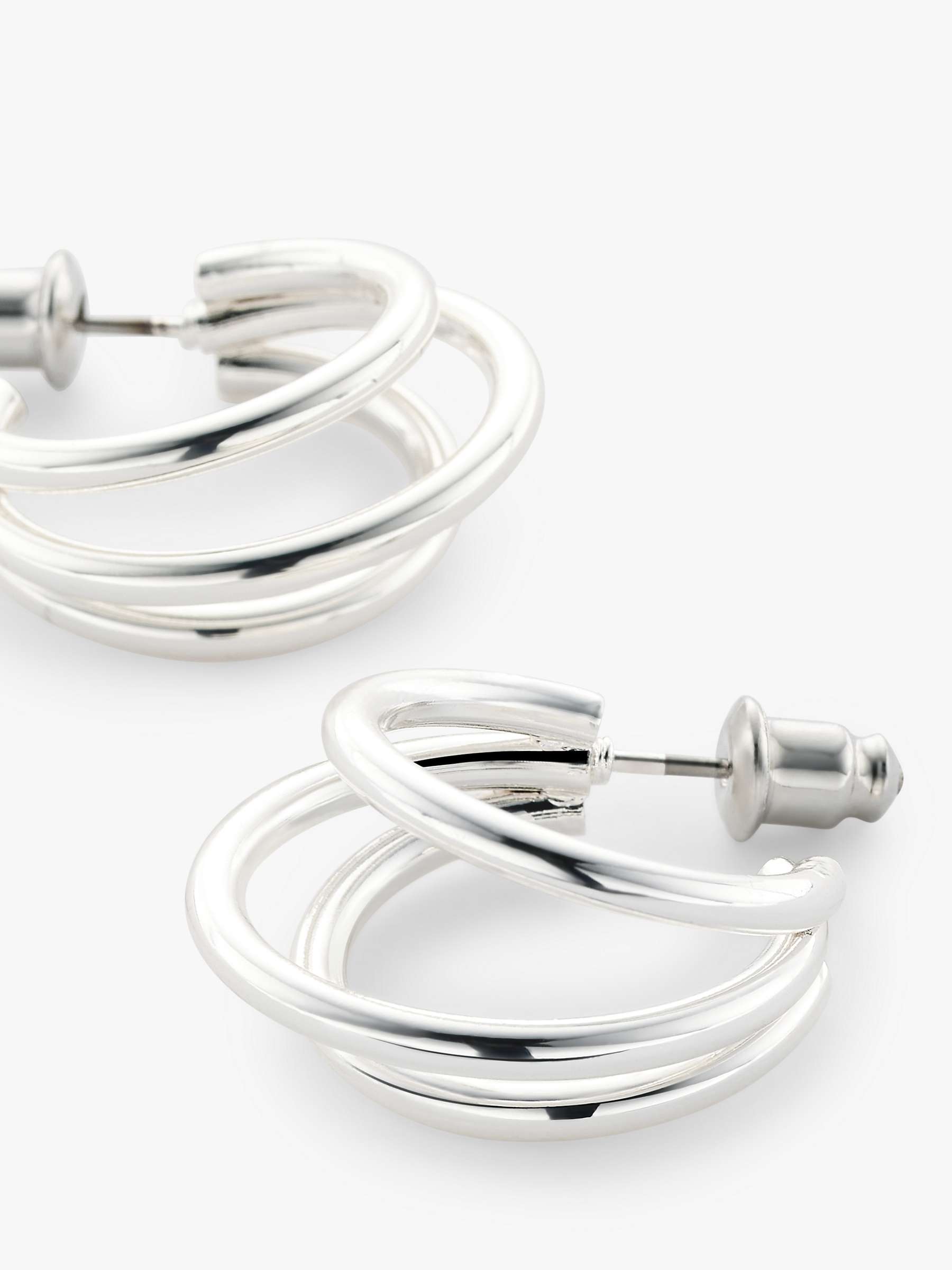 Buy John Lewis Polished Triple Hoop Earrings Online at johnlewis.com