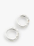 John Lewis Cubic Zirconia Huggie Hoop Earrings, Silver