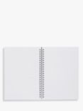 John Lewis A5 Bird & Flower Spiral Bound Notebook. White/Multi