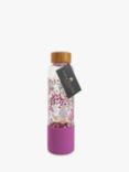 Sara Miller Floral Glass Drinks Bottle, Purple/Multi, 600ml