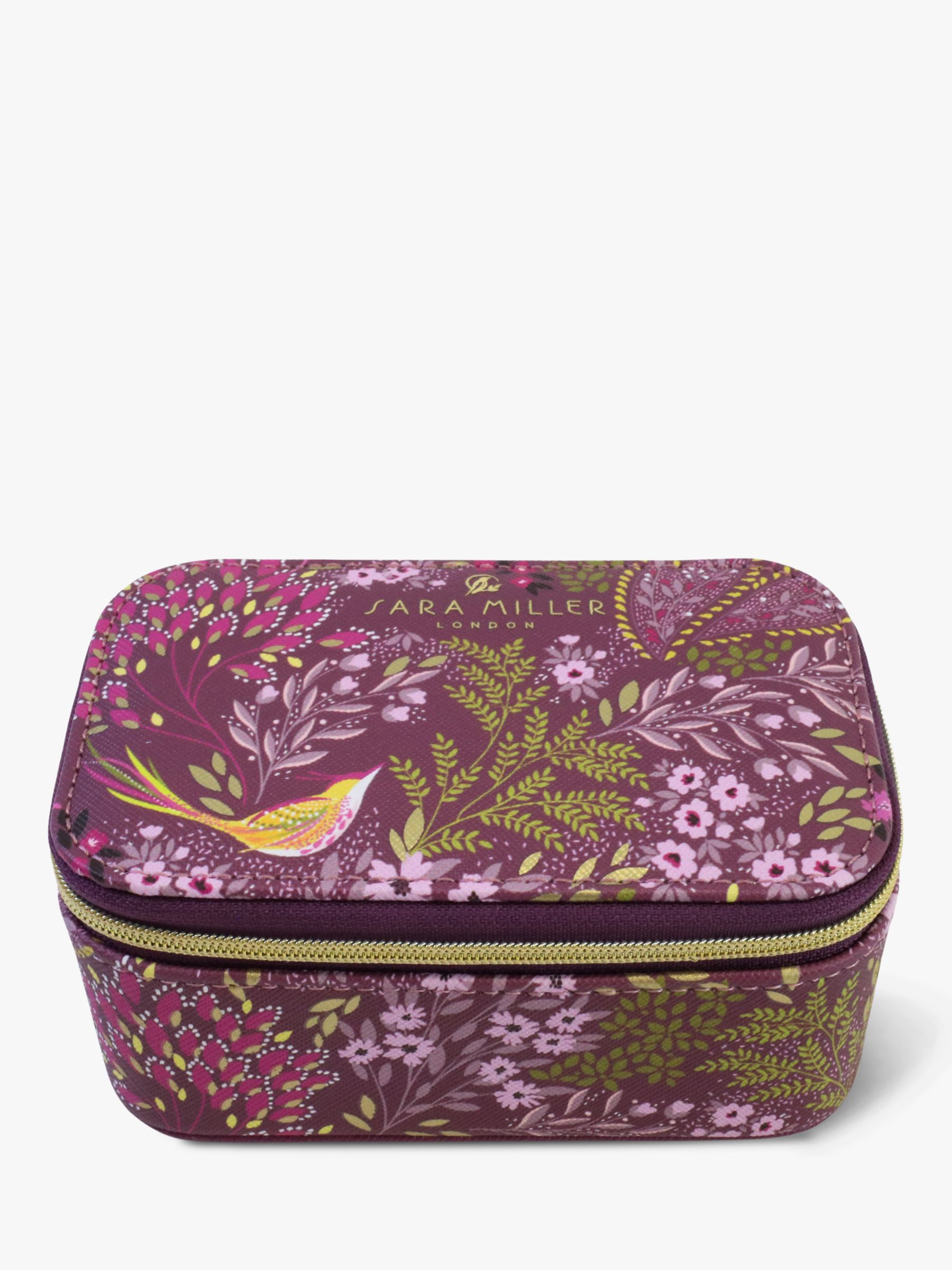 Sara Miller Floral Jewellery Case, Purple