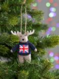 John Lewis Deer in Union Flag Jumper Tree Decoration