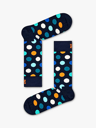 Happy Socks Stripe and Argyle Socks Gift Box, Pack of 4, Blue