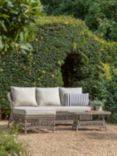 Gallery Direct Malone Woven 3-Seater Garden Chaise Lounging Set, Natural