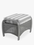 Desser Turin Rattan Striped Footstool, Duke Grey