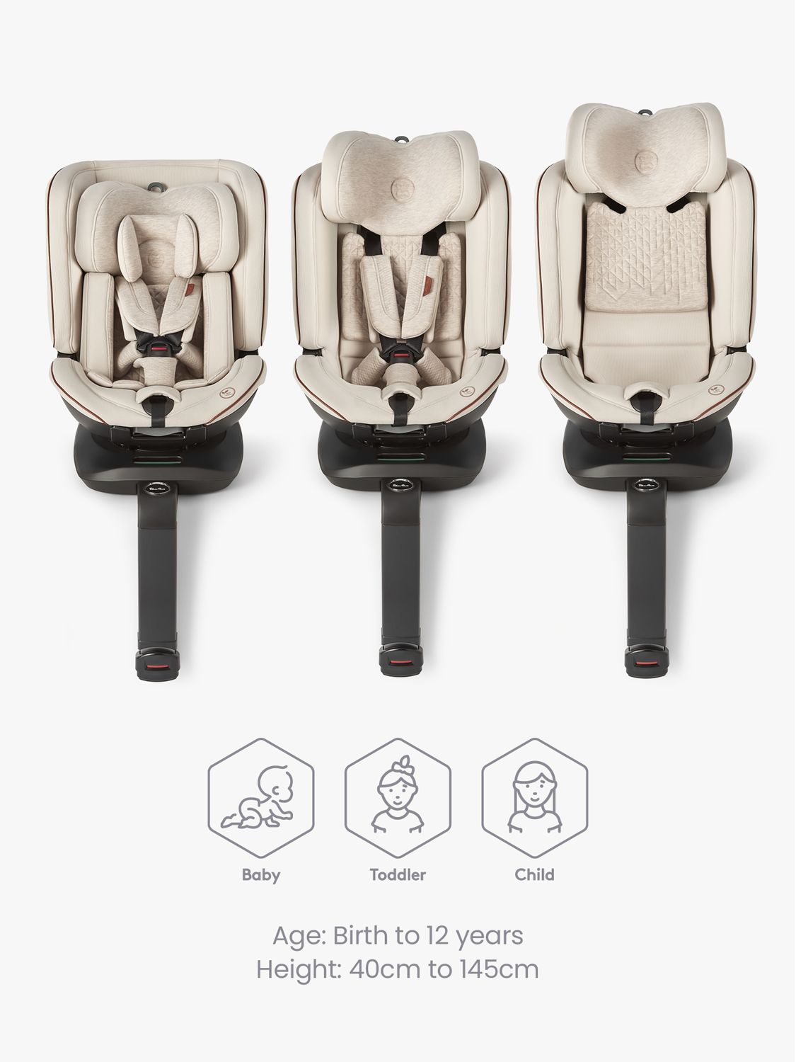 Silver Cross Discover i-Size Car Seat - almond