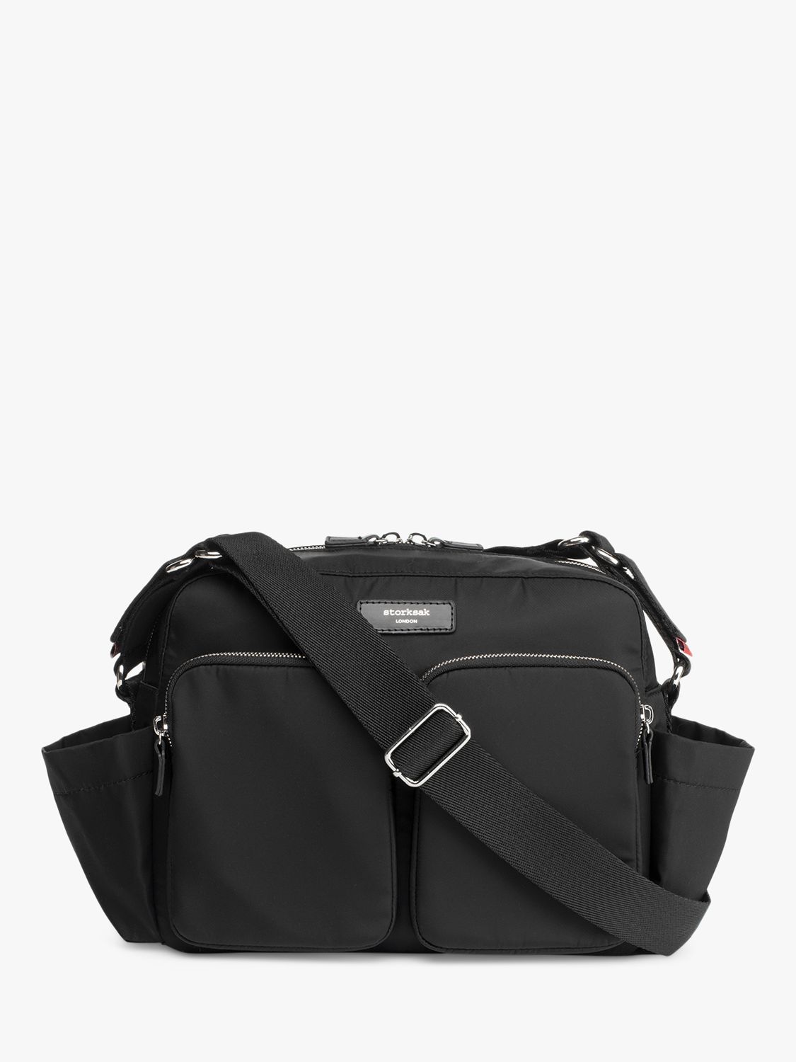 Storksak Alyssa Convertible Backpack - Black & Gold