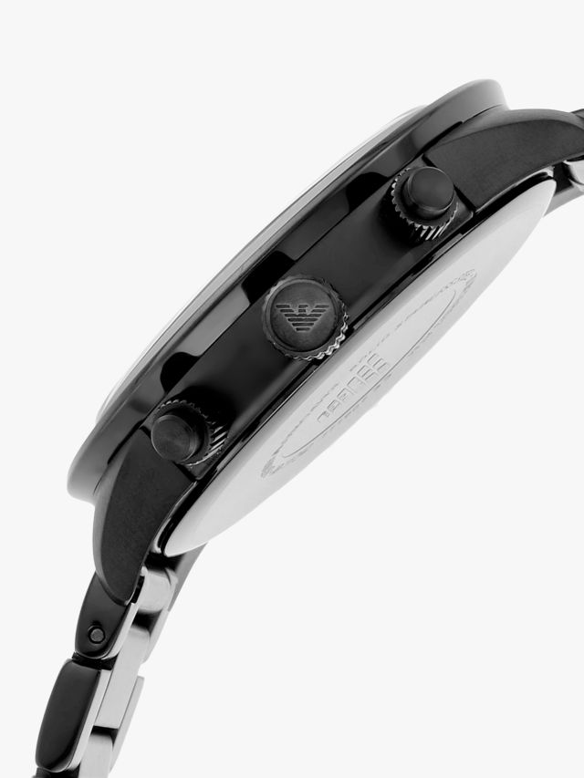 Emporio Armani AR11242 Men's Chronograph Tachymeter Date Bracelet Strap  Watch, Black