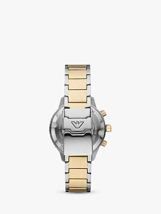 Emporio Armani AR11362 Men's Chronograph Bracelet Strap Watch, Silver/Gold