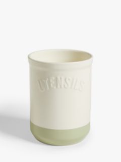 Mason Cash Stoneware Utensil Pot, Sage