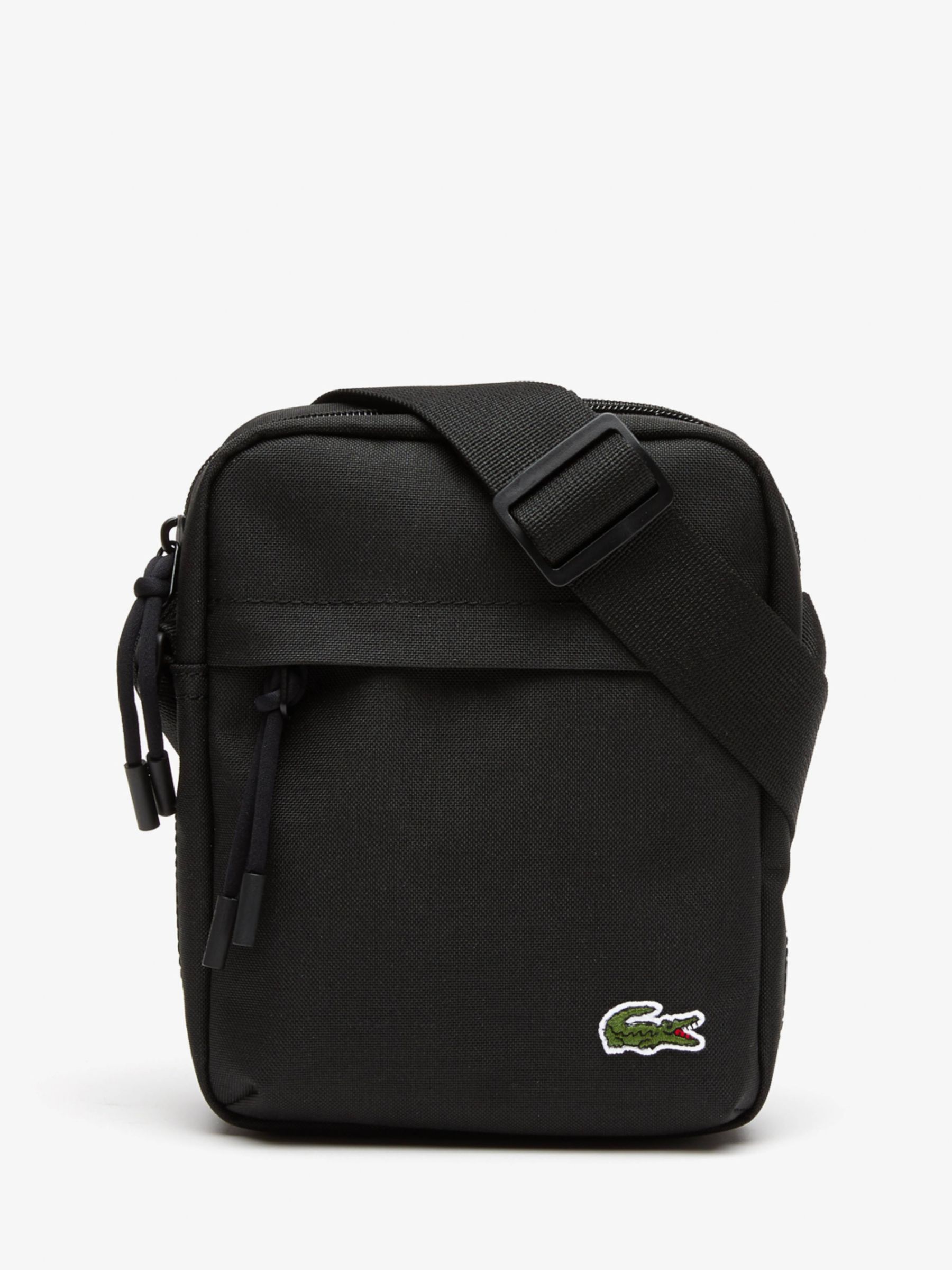 Lacoste Zip Cross Body Bag, Black