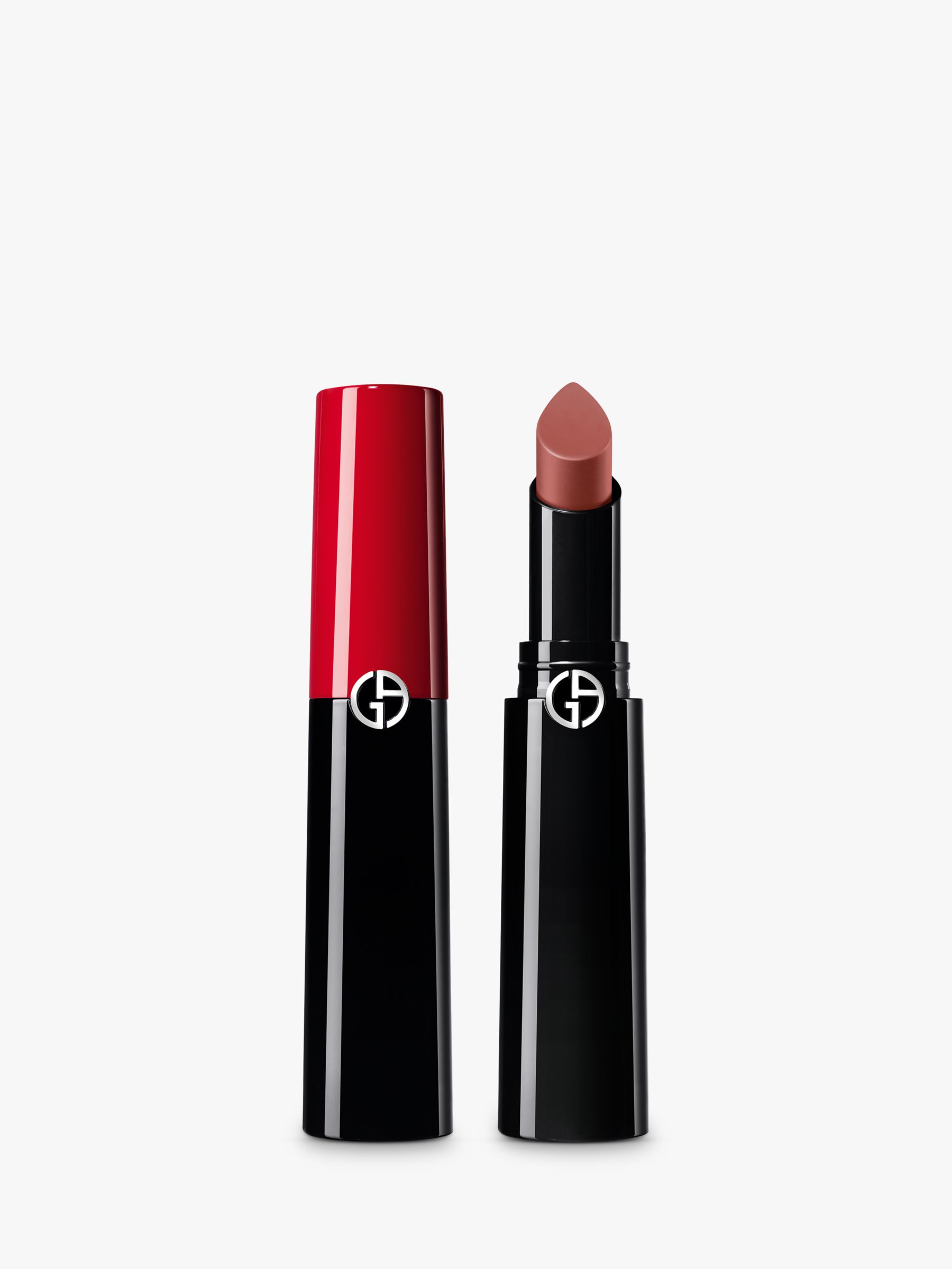 Giorgio Armani Lip Power Vivid Colour Long Wear Lipstick, 107 Red Nude at  John Lewis & Partners