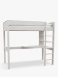 Stompa Classic High Sleeper Bed Frame with Integrated Desk & Shelving, White