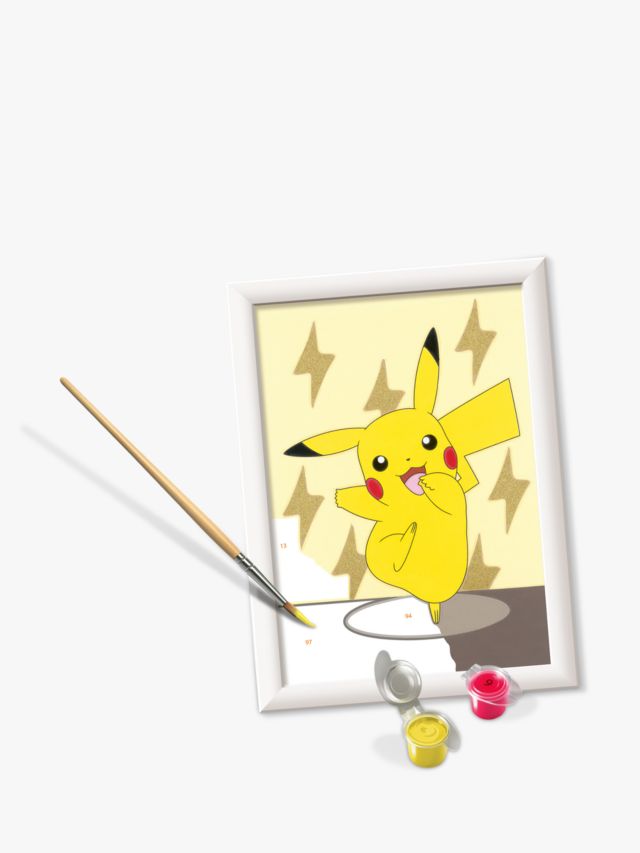 POKEMON pikachu pose CREART art kit 8 COLORS ravensburger COLOR with