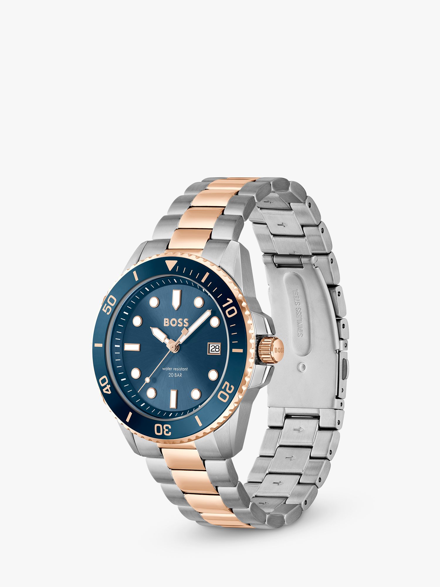 BOSS Men's Ace Bracelet Strap Watch, Multi/Blue 1514012