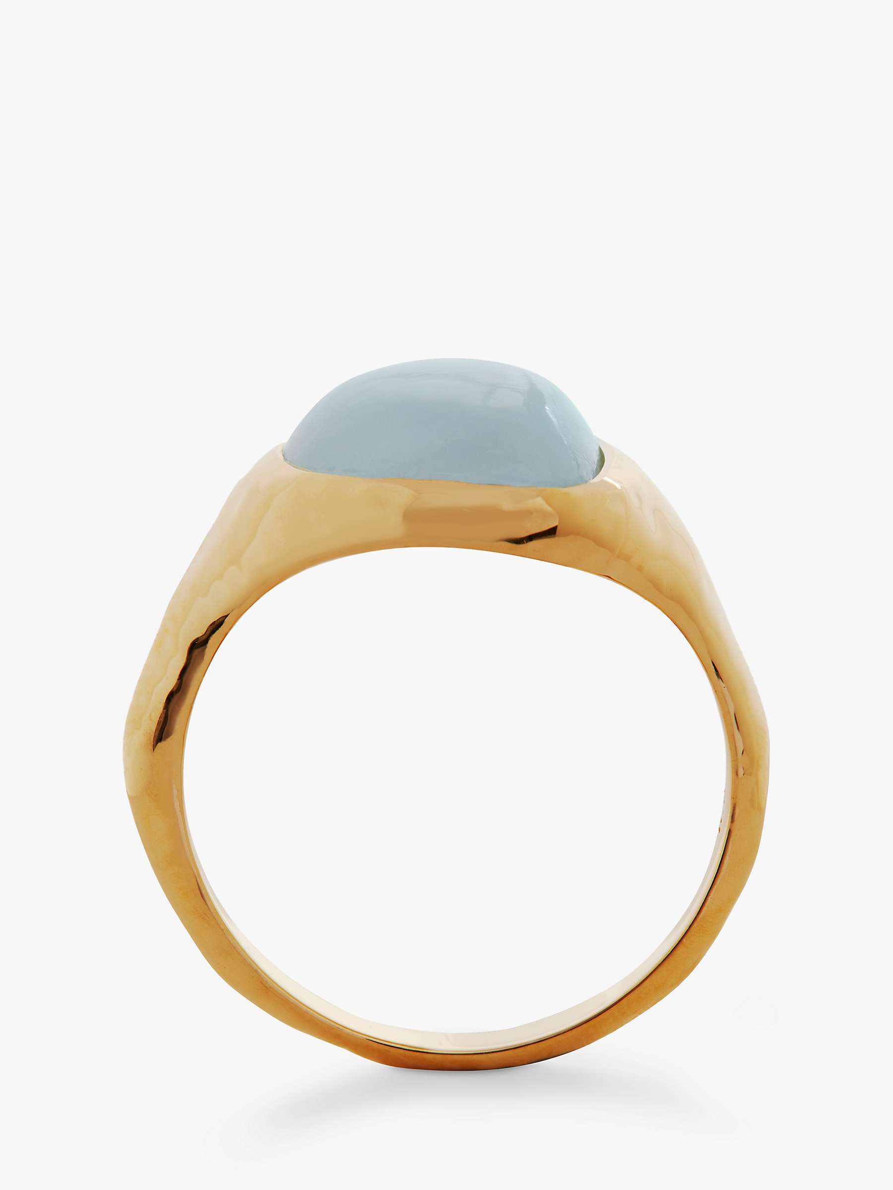 Buy Monica Vinader Rio Aquamarine Ring, Gold Online at johnlewis.com
