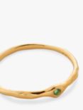 Monica Vinader Siren Mini Green Onyx Ring, Gold