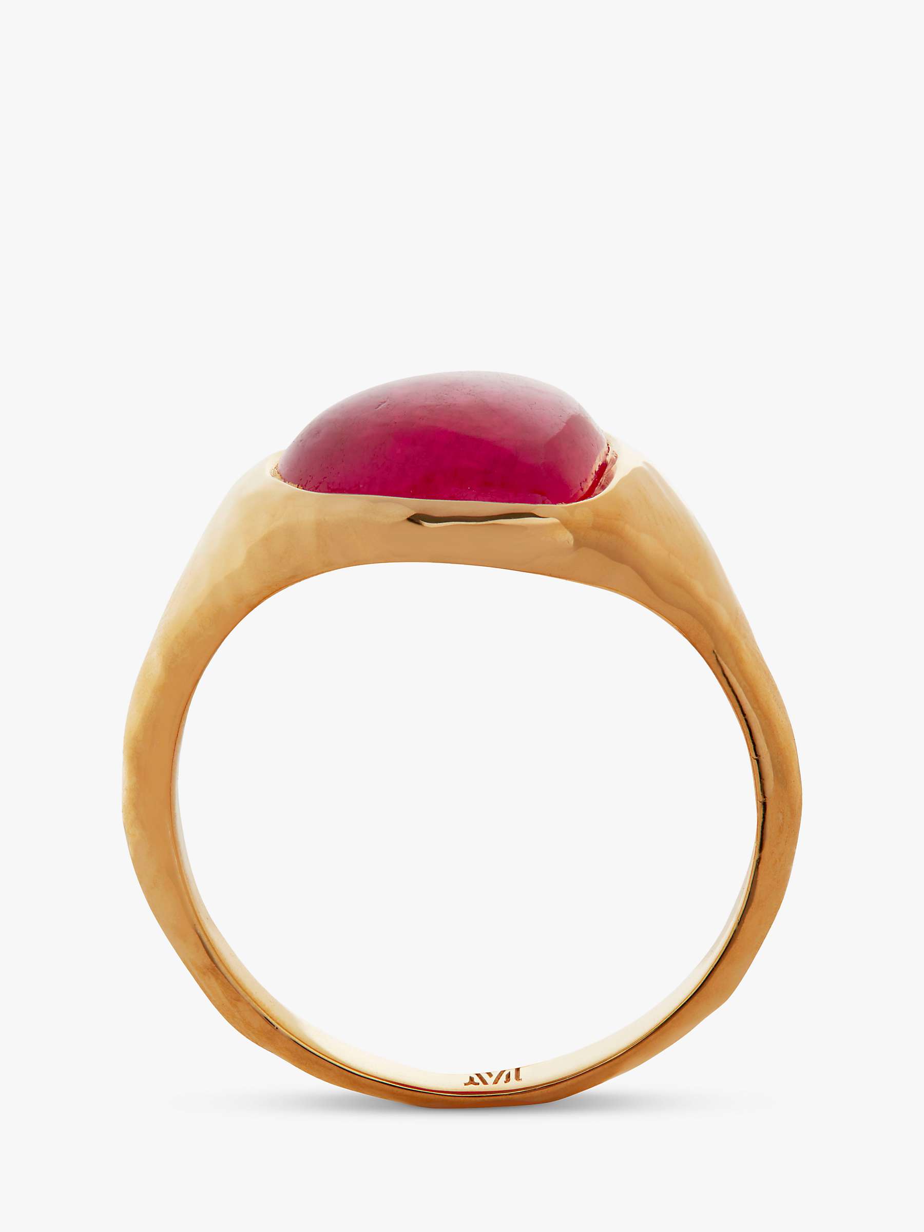 Buy Monica Vinader Rio Pink Quartz Ring, Gold Online at johnlewis.com