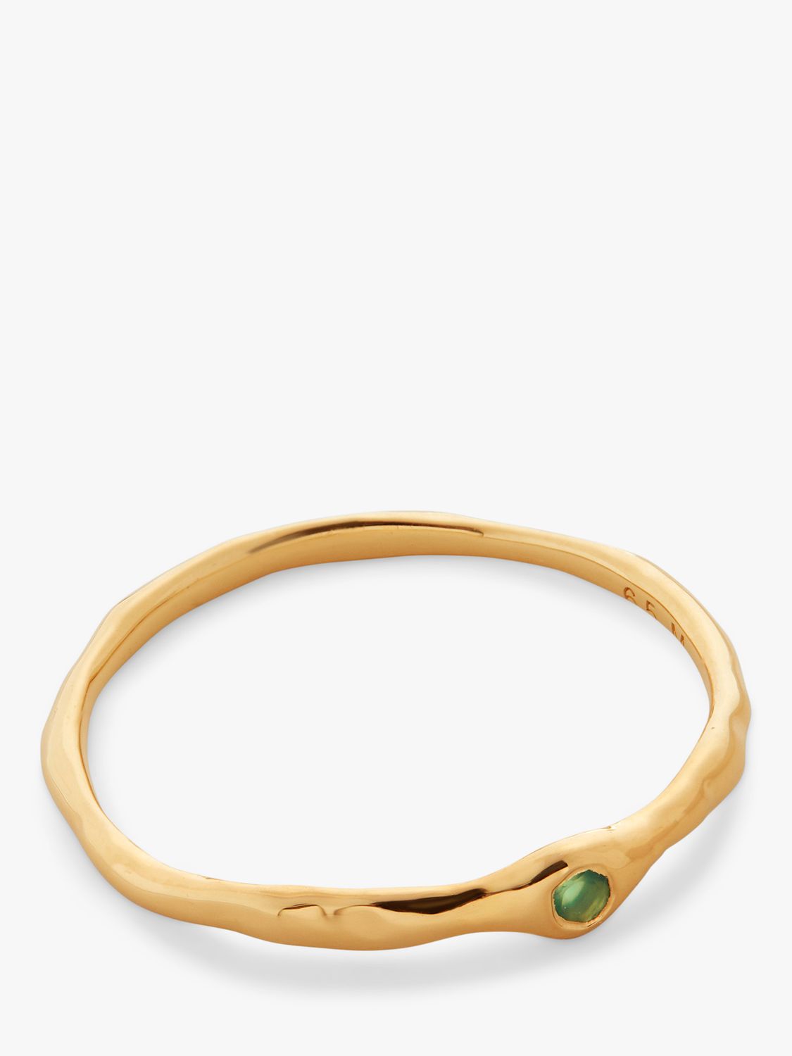 Buy Monica Vinader Siren Mini Green Onyx Ring, Gold Online at johnlewis.com