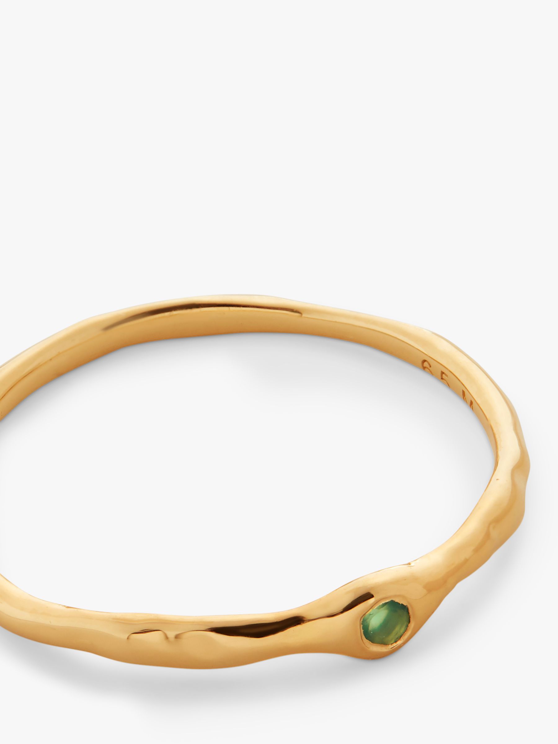 Buy Monica Vinader Siren Mini Green Onyx Ring, Gold Online at johnlewis.com