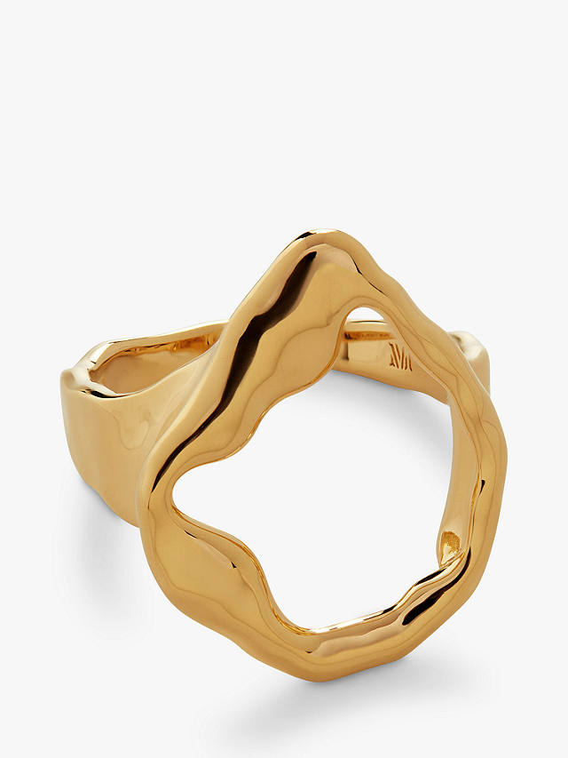 Monica Vinader x Mother of Pearl Lagoon Open Ring, Gold