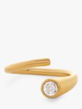 Monica Vinader Solitaire Diamond Wrap Ring, Gold