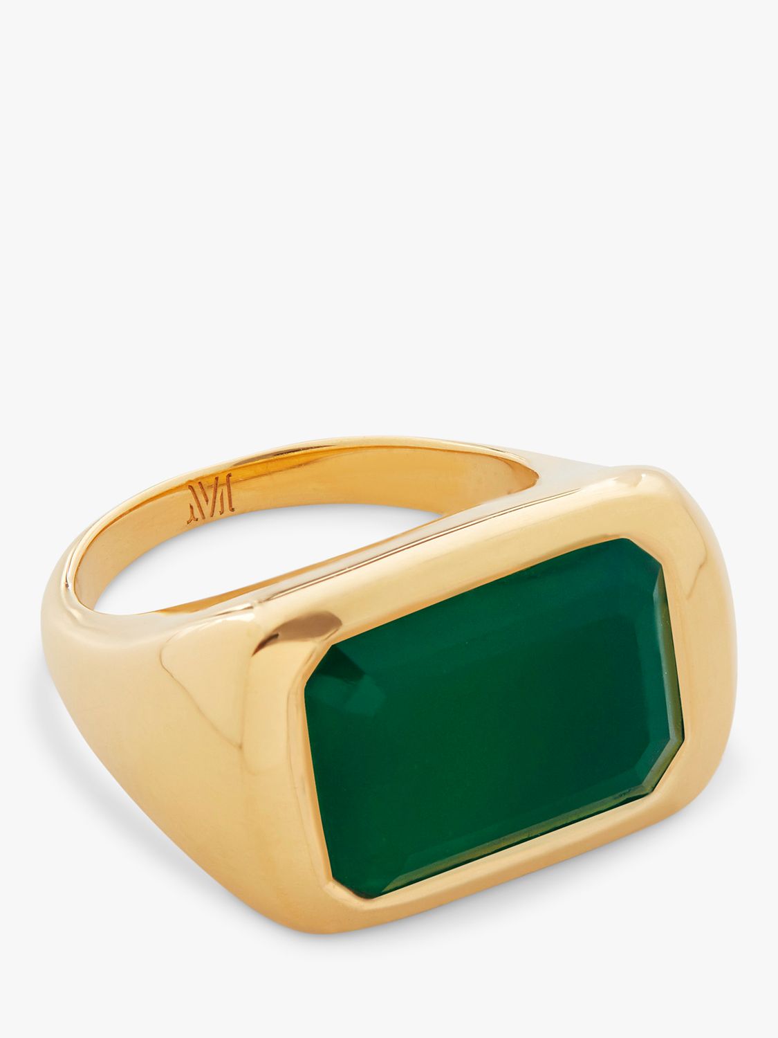 Monica Vinader Onyx Cocktail Ring, Gold/Green, I