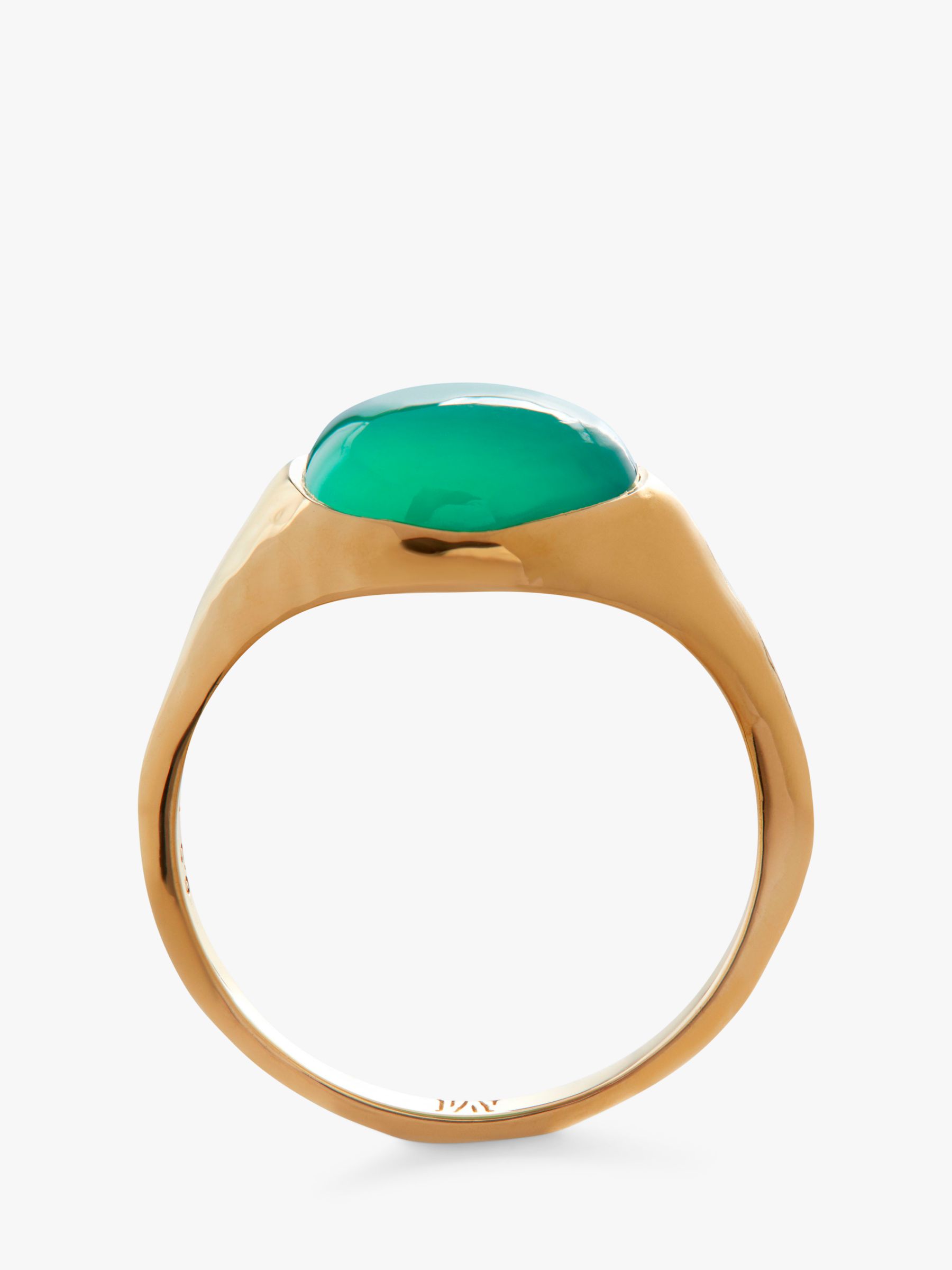 Buy Monica Vinader Rio Green Onyx Ring, Gold Online at johnlewis.com